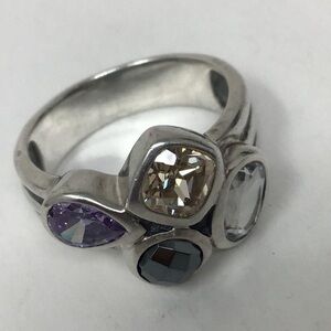 Women’s Silpada Elegant 925 Sterling Silver Multi-Stone Ring Size 9